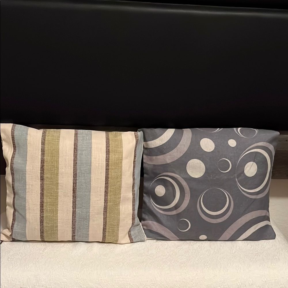 Striped and Patterned Throw Pillow Set